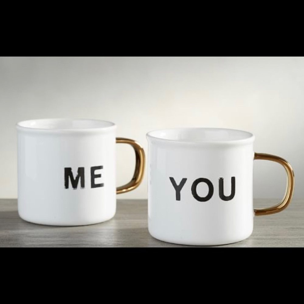 Pottery Barn Emily Meritt Me You Coffee Mugs